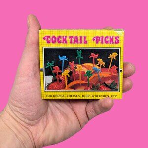 Vintage 1980's ''Sexy'' Cocktail Picks, New in Box